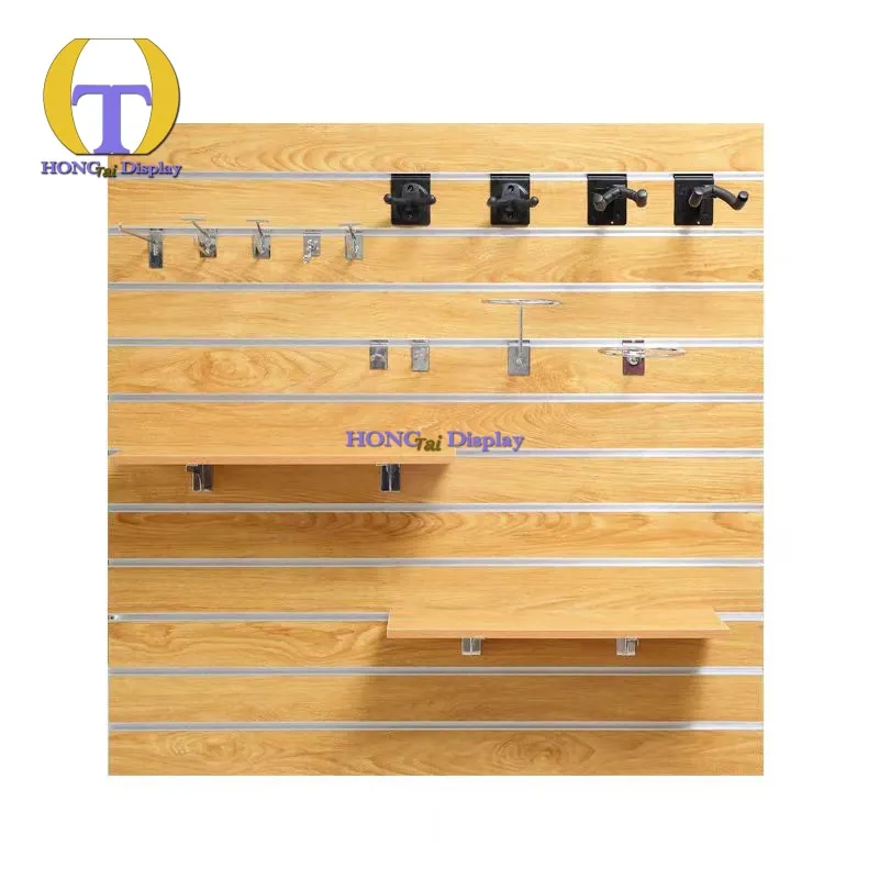 

Custom.P2 Standard Slatwall Panel for Retail Shop Display Moisture-Proof and Formaldehyde Emission Compliant Slatwall