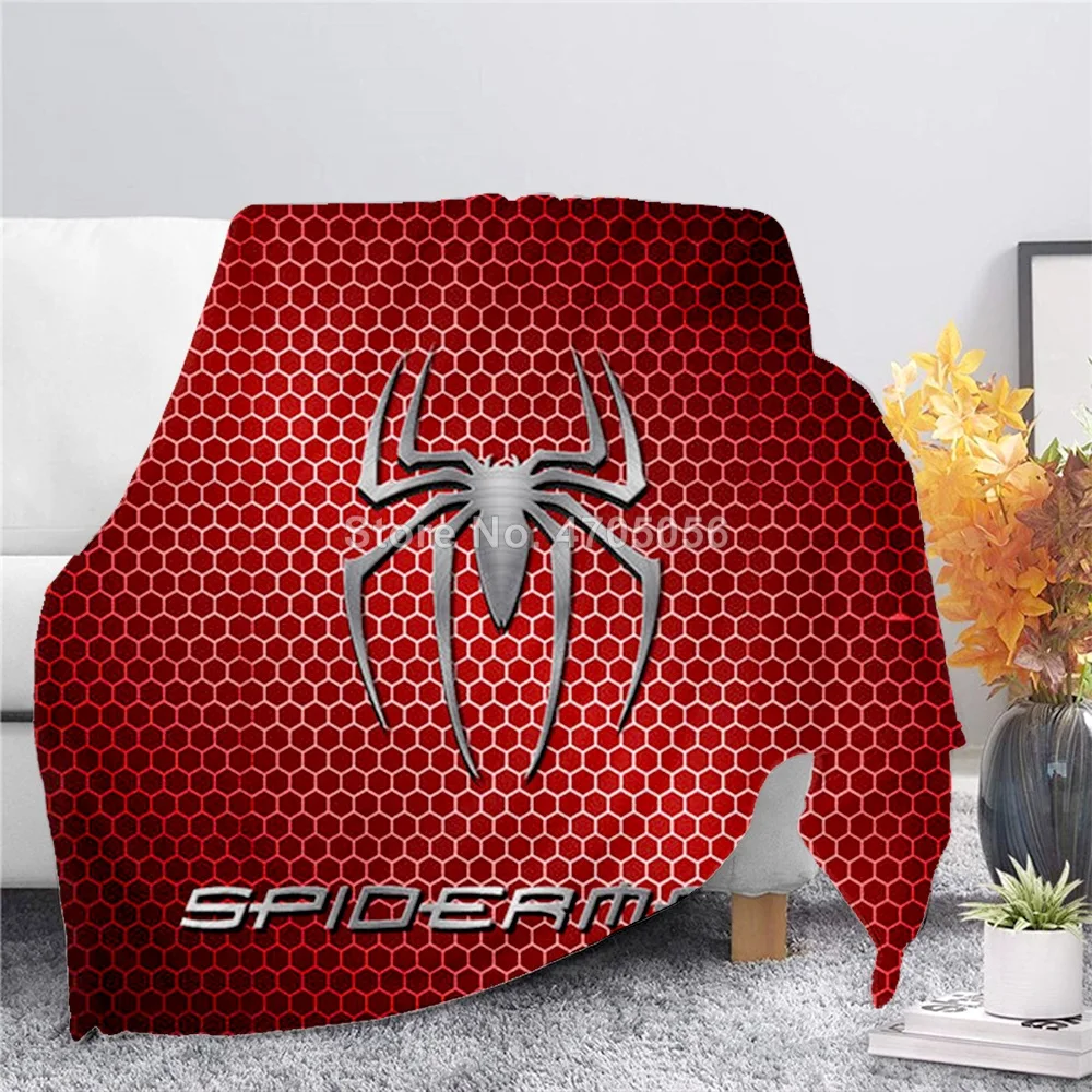 Disney Spiderman Spider Logo Soft Warm Baby Blanket Thick Bedspread Sofa Throw Sofa Blankets Cover for Kids Children