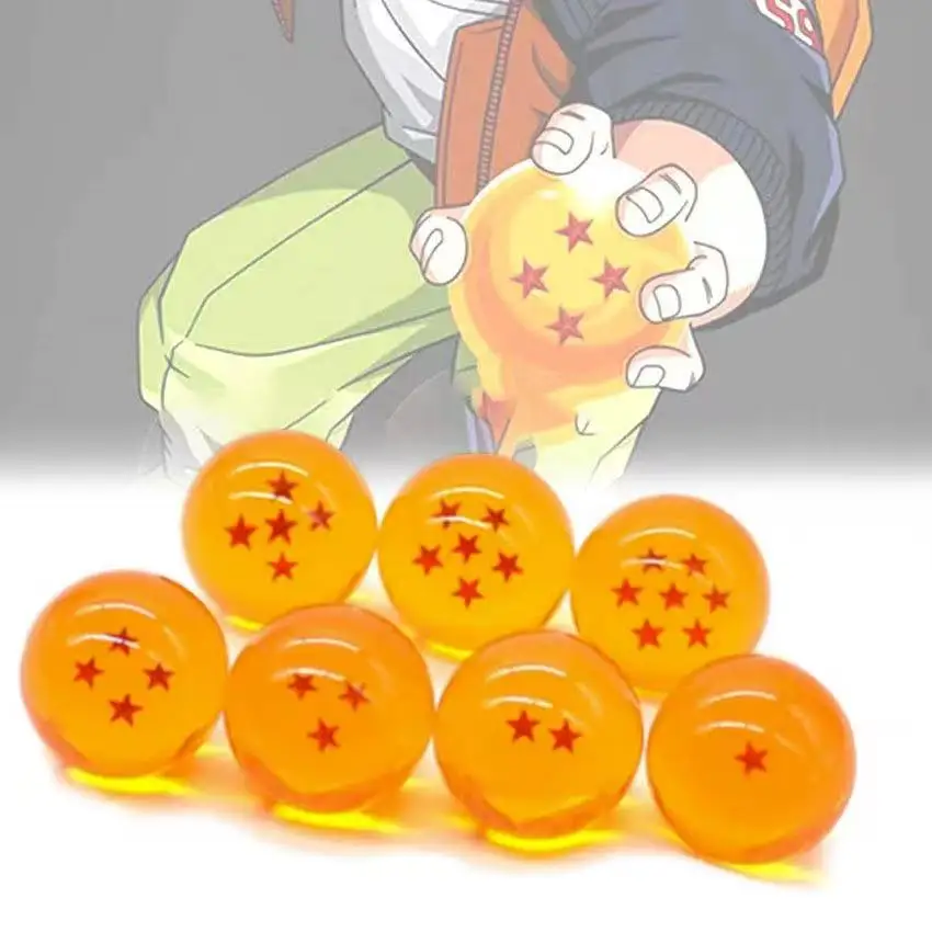 Set de Esferas de Cristal de Dragon Ball Z, 1-7 Estrellas, con Base, 4.3-5.7cm, Figura de Anime, Decoración, Juguetes, Regalo