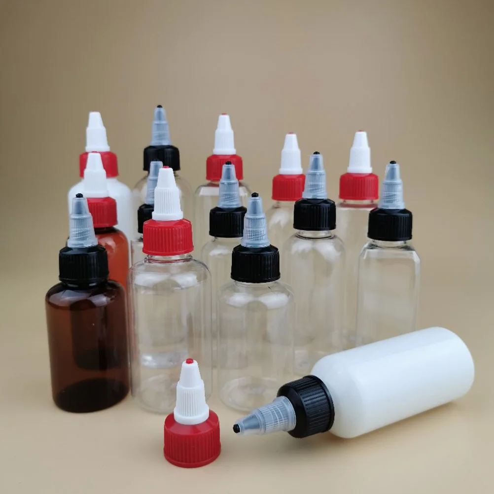 

10 Pcs Plastic Bottles Squeeze Transparent Cover Containers Dispensers Reusable Portable Easy to Clean