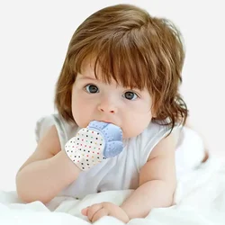1/2Pc Food Grade Silicone Gloves Baby Teether Gloves Anti Eating Hand Teething Chewing Prevent Scratches Glove Toys Mitten