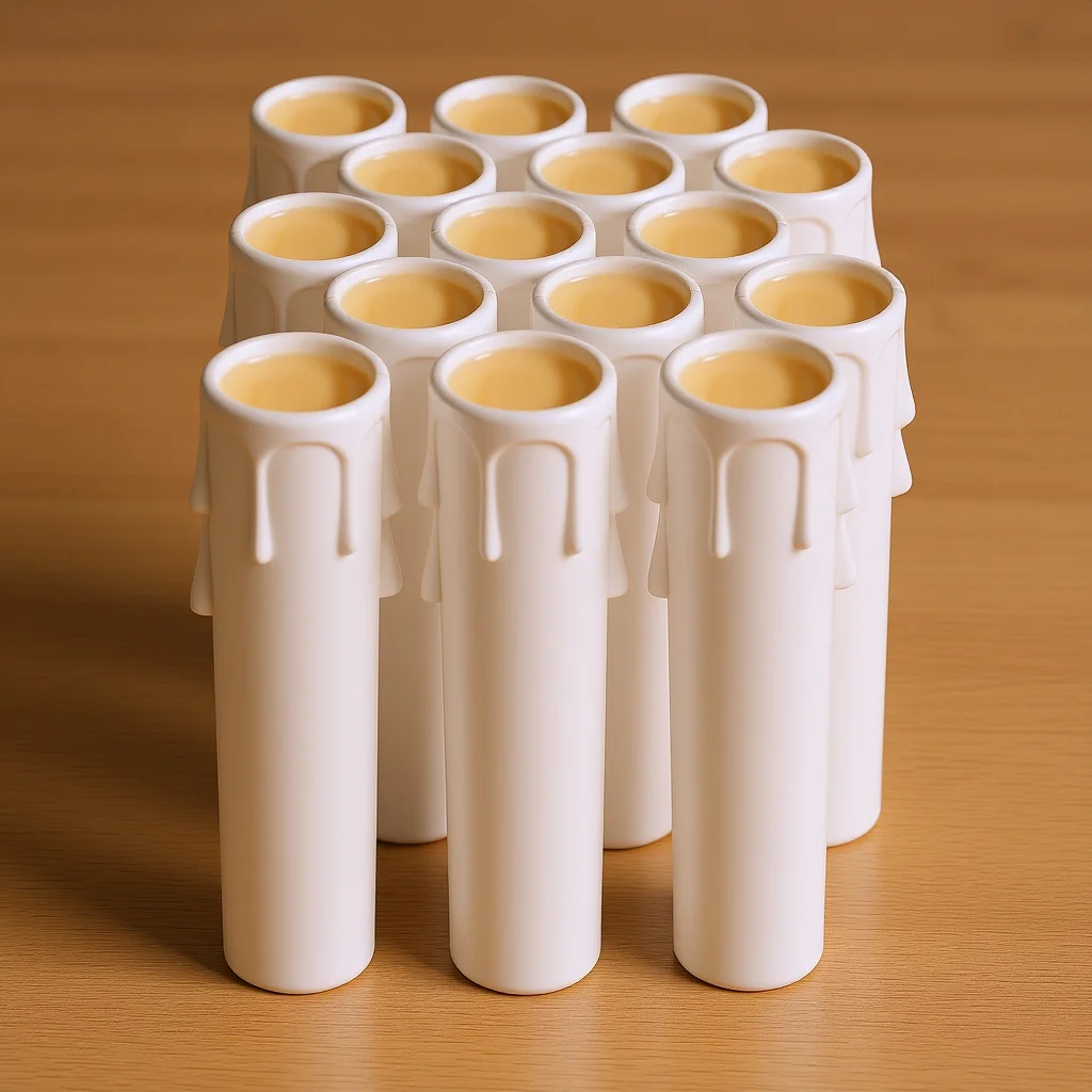 15 قطعة من الأكمام البلاستيكية للحماية من التنقيط للثريات، شمعدانات جدارية، أضواء زخرفية على شكل دمعة تدوم طويلاً