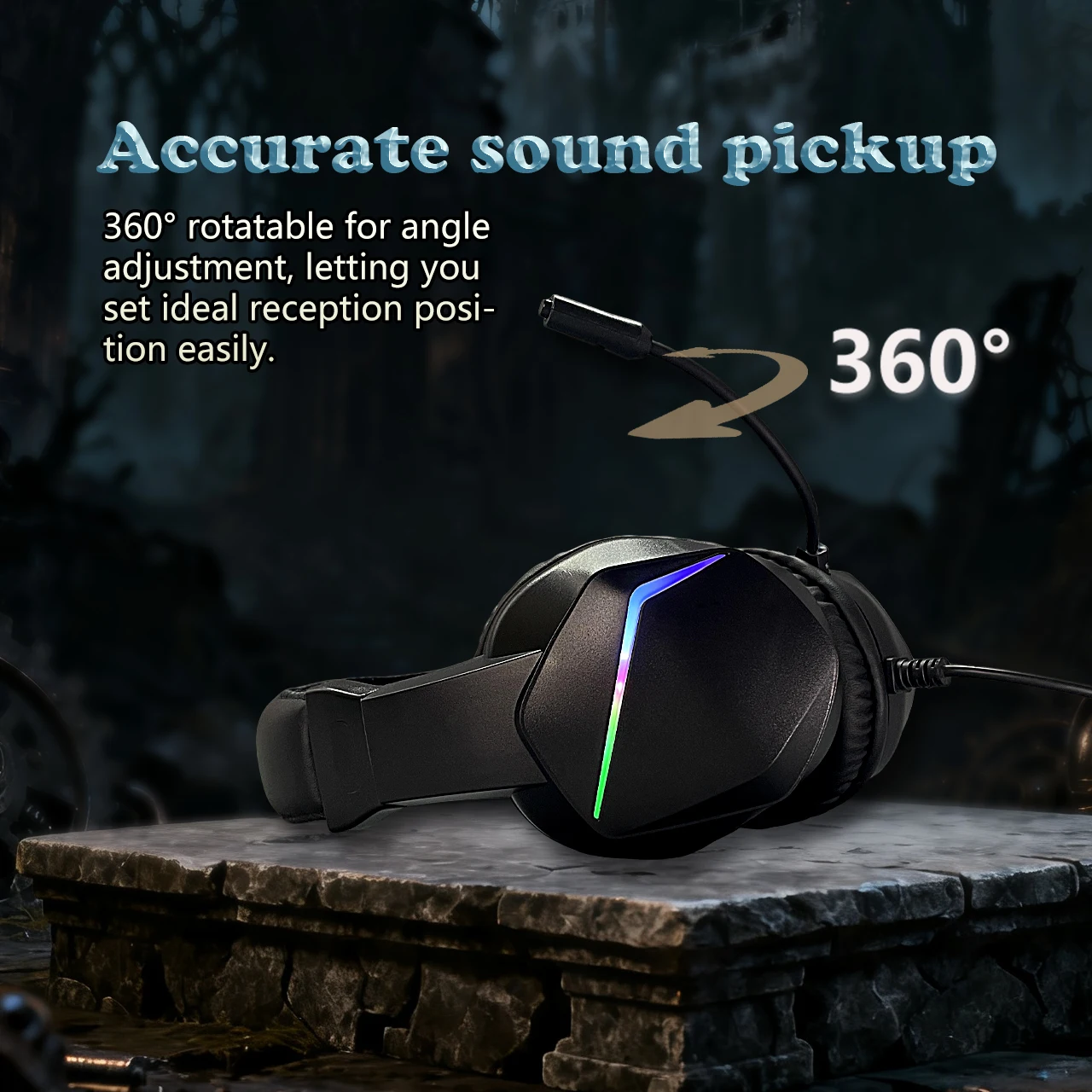 سماعات رأس سلكية H21 للألعاب والكمبيوتر والموسيقى تناسب الدورات عبر الإنترنت والمؤتمرات وأعياد الميلاد. يعمل مع PS4/PS5/Xbox/Switch/