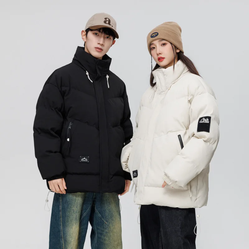 Couple 2023 New Student Korean Edition Thickened Warm Cotton Clothes