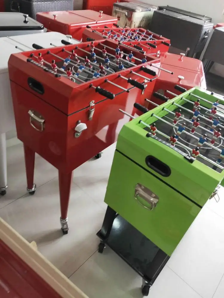 65L Football Game Table Metal  Cooler foosball cooler cart