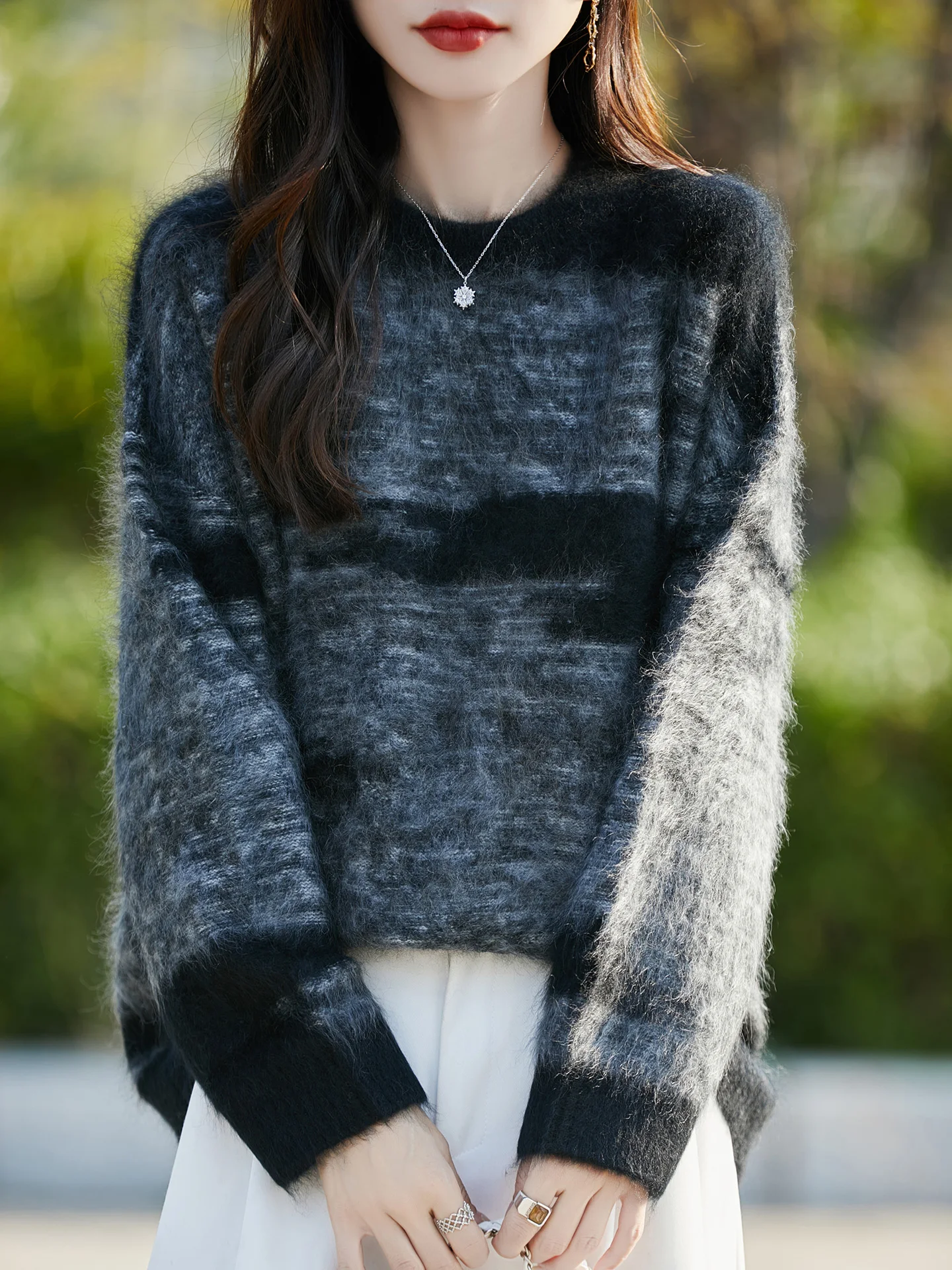 

Thick O-Neck Pullover Women's Casual Autumn Winter 100% Merino Wool Knitted Sweater Improve The Process Warm Soft Clothing Tops