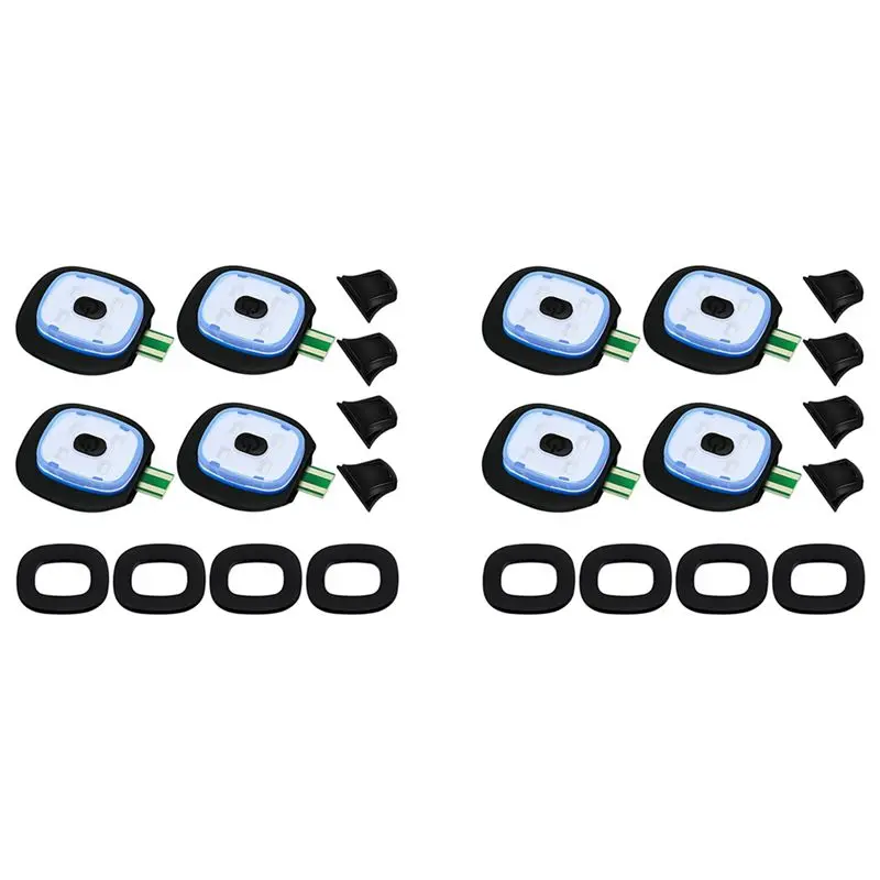 

A84X-USB Rechargeable Light For LED Knit Beanie Hat, 8 Pieces, Strong Medium And Weak Light Mode LED Hat Light USB LED Lights