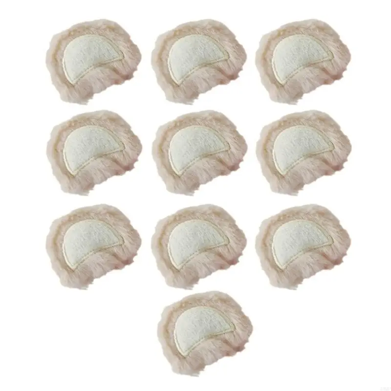 49mf 10 pcs Bear Ear Bentuk empuk applique lucu untuk perlengkapan jahit topi kain diy