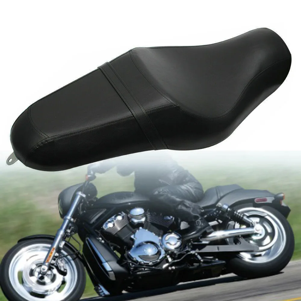 

Black Motorcycle Driver & Passenger Cushion Saddle Seat Two-Up Seat For Harley Sportster XL883 N XL1200 N Iron 48 72