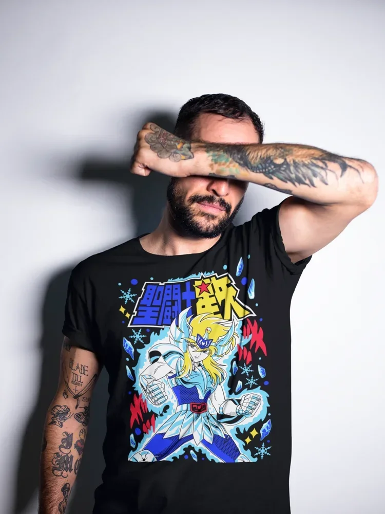 Saint Seiya Hyoga T-shirt, zodiac knights, ikki, manga, anime, shun,shiryu Tee