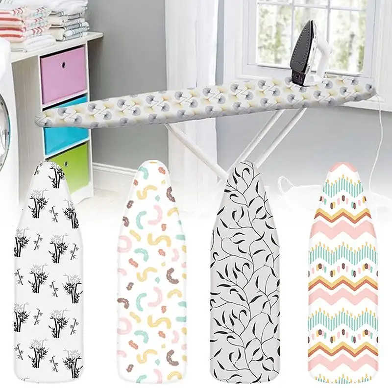 Durable Ironing Board Cloth Heat Resistant Decorative Ironing Board Cover With Floral Animals Design Universal Laundry Supplies