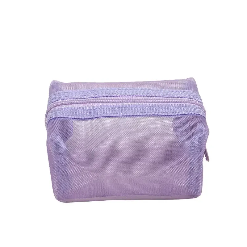 Mini-Kosmetiktaschen aus transparentem Nylon-Netzstoff, niedliche kleine Lippenstift-Make-up-Taschen für Damen, Beutel, Organizer für Datenkabel, Schlüssel und Kopfhörer – Detail 7