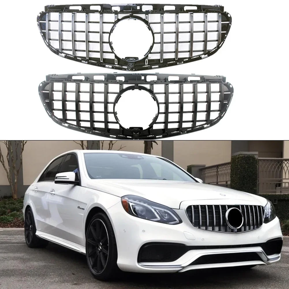 Front Racing Billet Bumper Grille Upper Facelift Grill For Mercedes Benz E-Class E63 AMG W212 2014 2015 2016