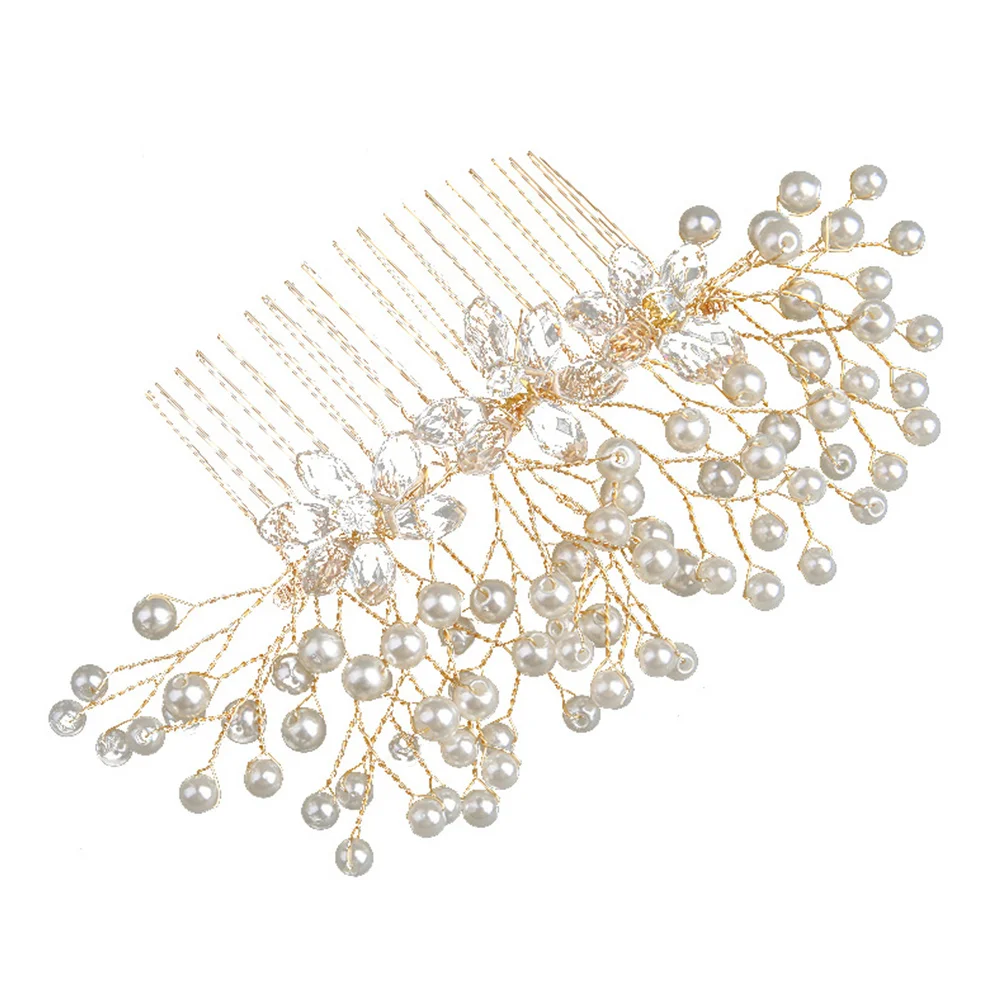 مشط شعر الزفاف الساحر واللؤلؤ الكريستالي لغطاء رأس الزفاف لغطاء رأس الزفاف للفتيات في الذكرى السنوية #6