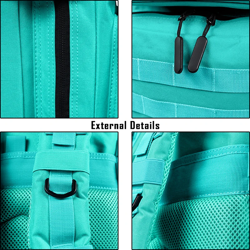 45L التكتيكية على ظهره الرجال في الهواء الطلق مقاوم للماء الرياضة السفر رياضة المشي لمسافات طويلة علة خارج حقيبة التخييم العسكرية الصيد بقاء الظهر