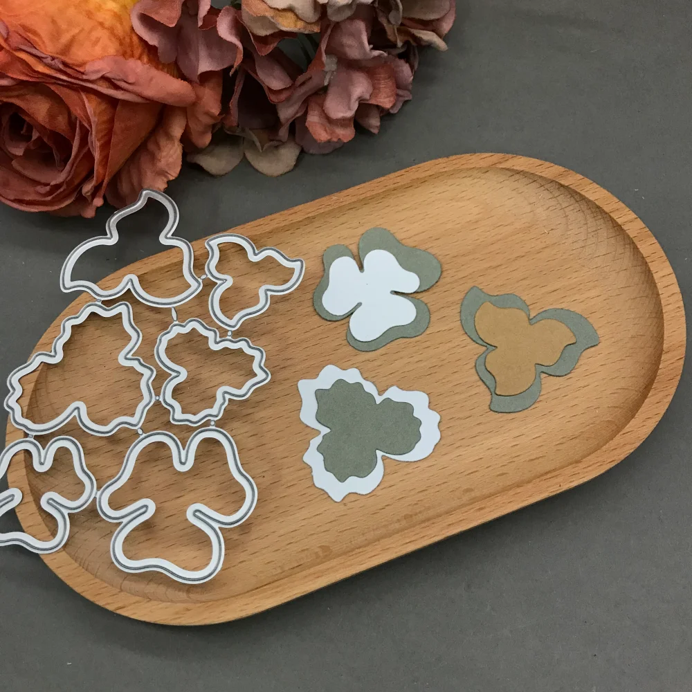 

Металлические вырубные штампы для декоративной резки с цветочным узором, трафареты для скрапбукинга, декоративного тиснения и рукоделия