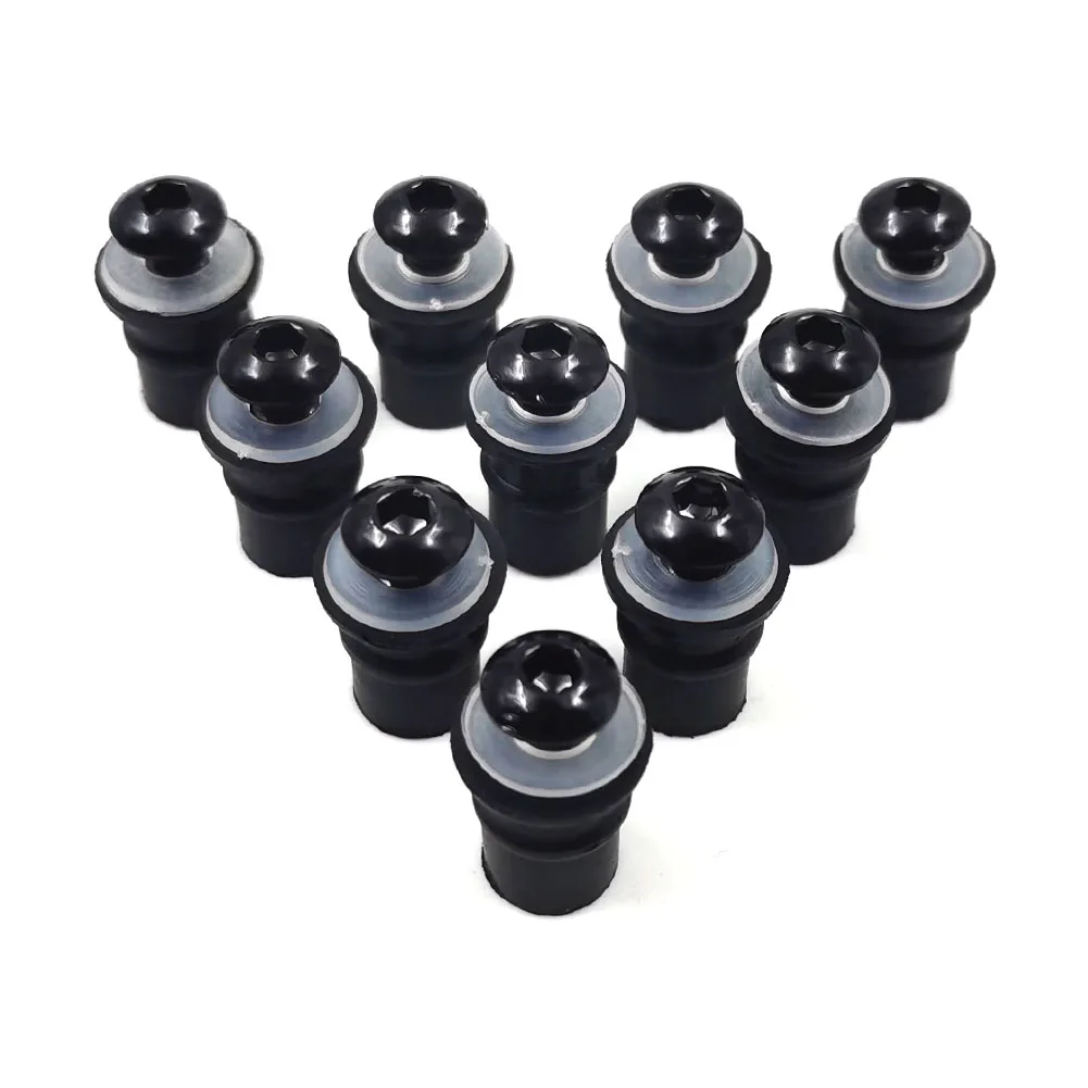 10 Stück M5 Windschutzscheibenbolzen Windschutzscheiben-Befestigungsschraube Mutter Unterlegscheibe für Kawasaki Ninja Honda CBR Suzuki GSXR Yamaha YZF R1 R3 R6 R7 – Detail 1