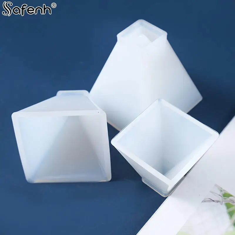 1pcs DIY 20mm-60mm Pyramid Crystal Epoxy Resin Mold Pyramid Triangle Quicksand Silicone Mold  resina epoxi transparente