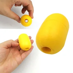 5pcs 10pcs 1cm Inner Dia Yellow Fishing Pool Line Plastic Float Line Rope Buoy 2.4*1.5inch