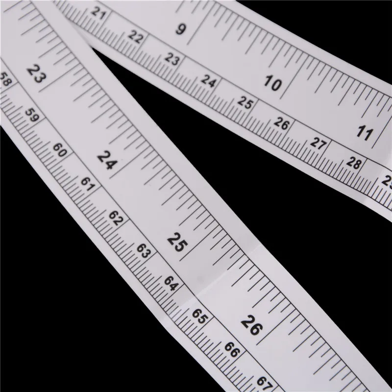 Useful Tool Silver Sewing Machine Sticker Self Adhesive Rulers Metric Measure Tape