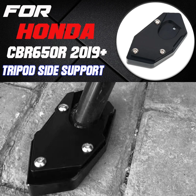 

For Honda CBR650R CBR 650R cbr650r 2019-2025 Motorcycle CNC Kickstand Foot Side Stand Extension Pad Support Plate Enlarge Stand