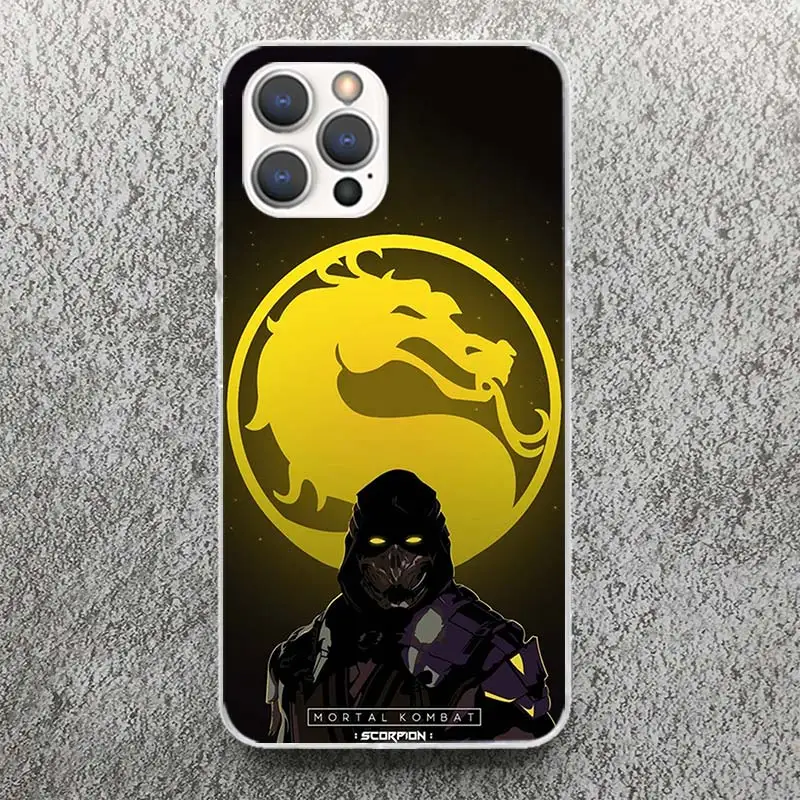 Scorpion Zero Sub Mortal Kombat Phone Case For Apple iPhone 16 15 14 13 12 11 Pro Max Mini XS XR X 7 Plus 8 + SE Soft Silicone P