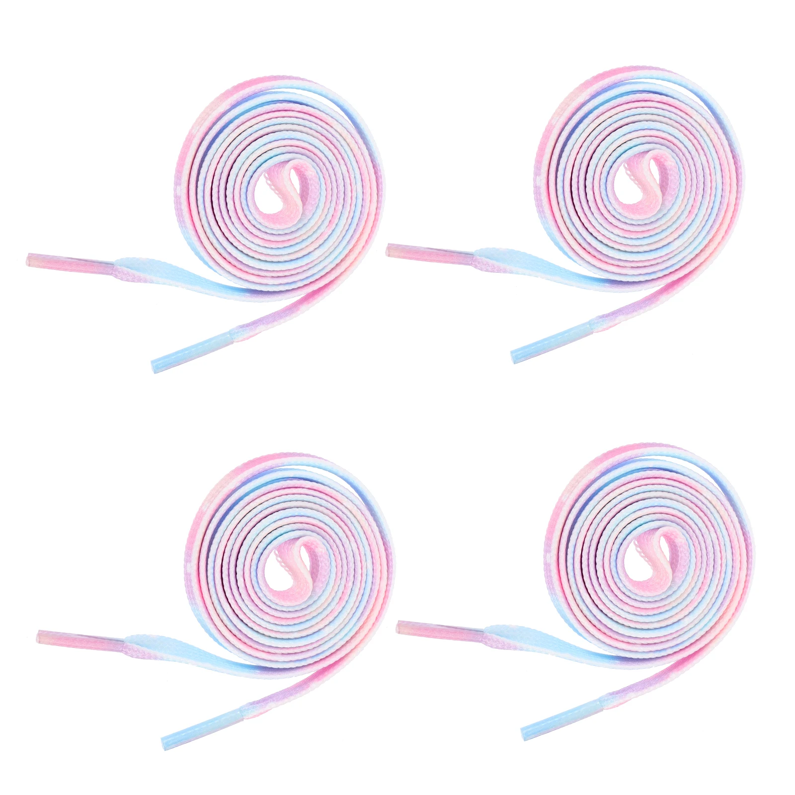 

2 Pairs Flat Shoelaces for Sneakers Canvas Shoes Strap Casual Footwear Tie Dye Laces Premium Material Practical