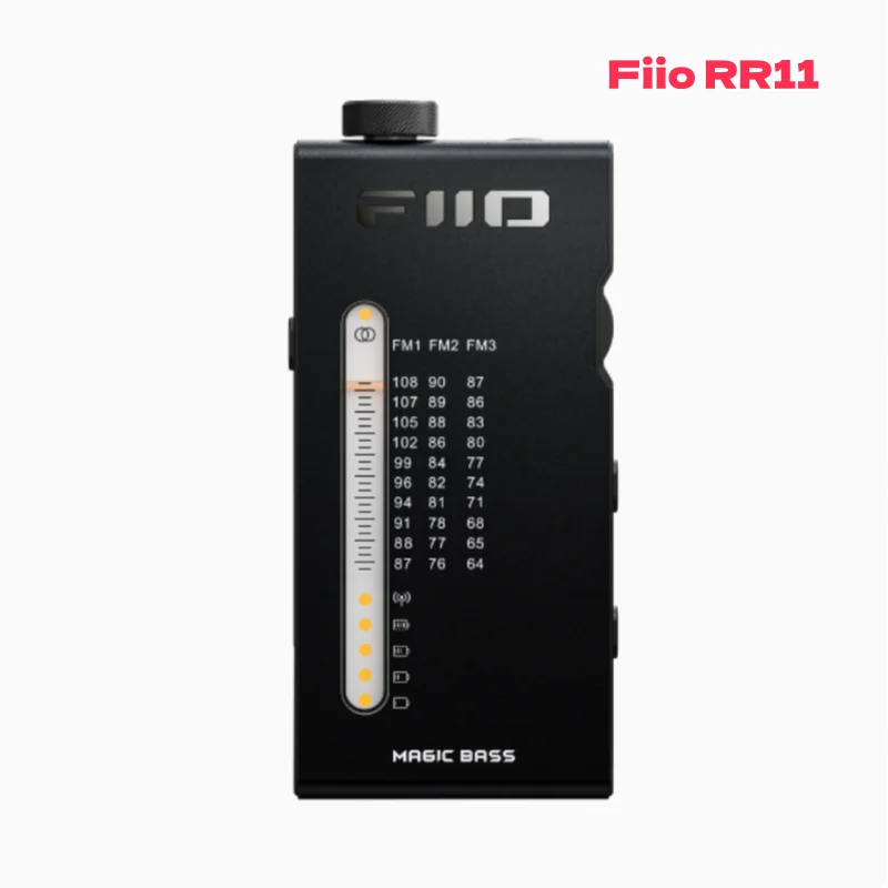 Fiio RR11 Portable Stereo Radio 13mm Ultra-Thin Aluminum Alloy Body Fm/Earphone Dual Mode Handheld Bass + 3d Sound Effect Custom