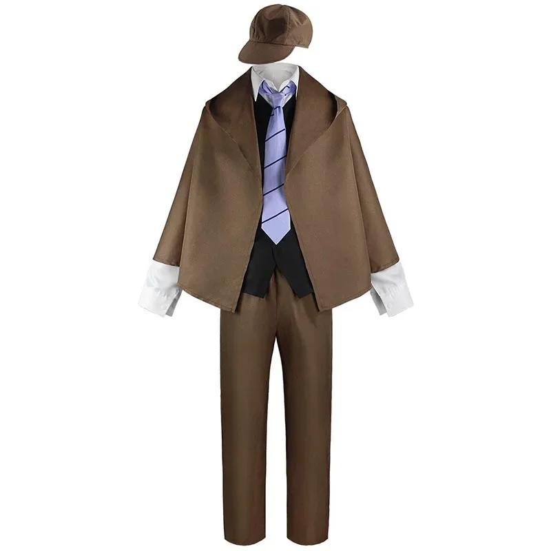 Edogawa Ranpo Cosplay Costume Full Set Anime Bung Stray Dogs Cosplay Outfit Detective Cloak