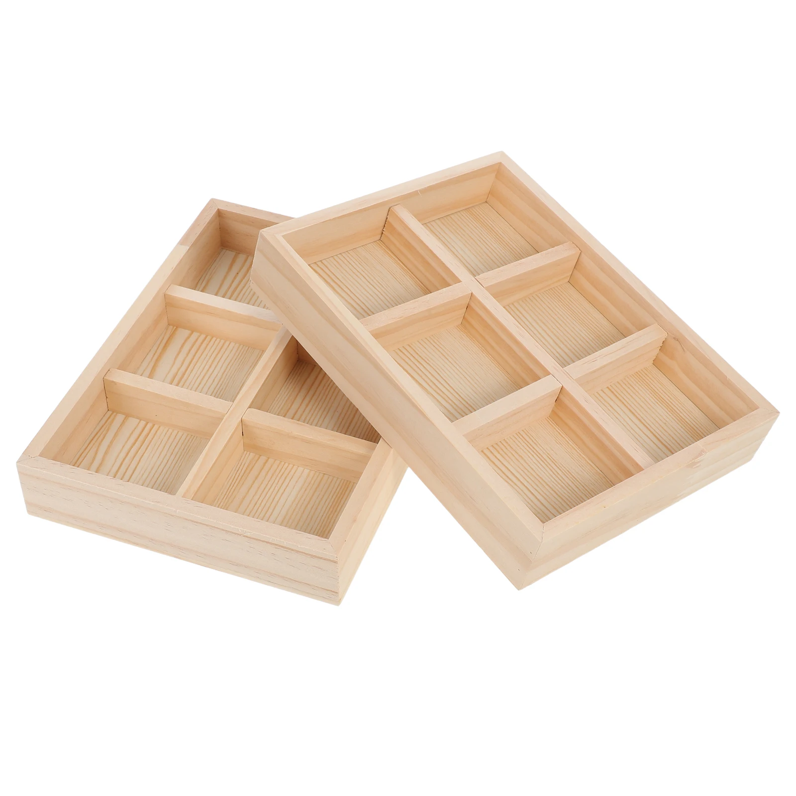 

2 Pcs Wooden Pallet Veggie Tray Dip Bamboo Storage Party Creative Snack Jewelry Dish Appetizer Divided Serving One Body