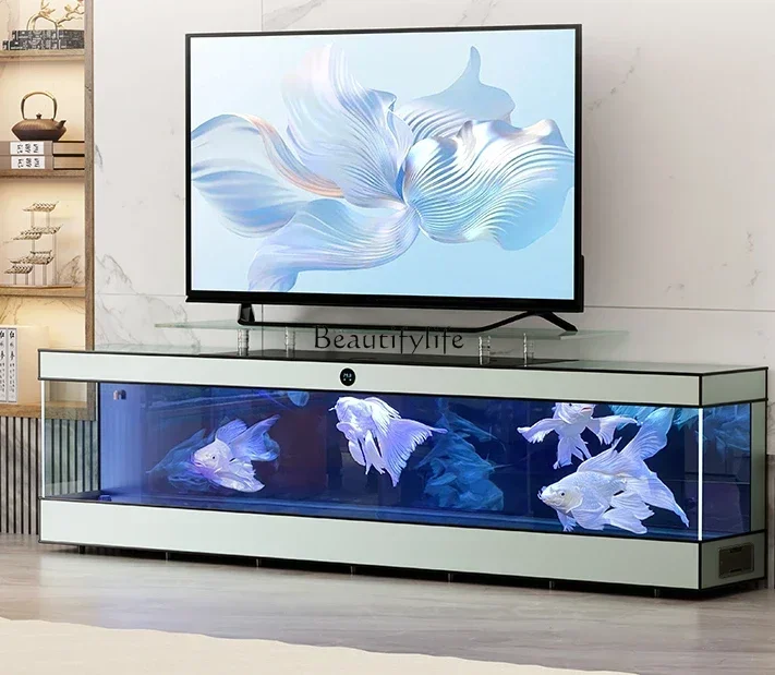 

LD33TV Cabinet Glass Fish Tank Smart Aquarium Living Room Home Medium Ecological Change Water