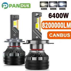 PANDUK H7 Led Headlight Bulb 8200000LM 4300K 6000K H4 LED H11 HB3 9005 HB4 9006 6400W 3 Copper Tube K5C Led Light for Car 12V