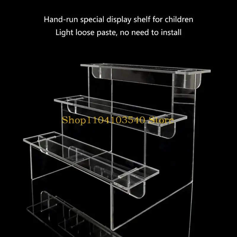 

02DC Acrylic Display Stand Display Rack Shelf for Small Objects Figurines Customize Storage Solution