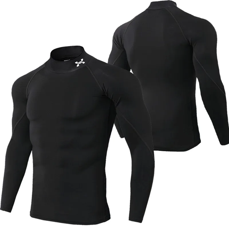 قميص منكمش للرجال، صالة الألعاب الرياضية واللياقة البدنية، والرياضة، والجري، تي شيرت علوي، تي شيرت بأكمام قصيرة سريع الجفاف للرجال #1