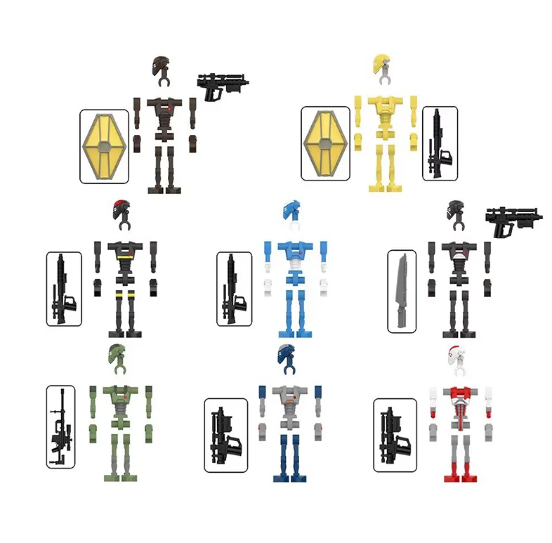 BLOKEES New Building Block Warrior Model Assembly Training droid Clone Robot Battle Droid Model Bricks Mini Figues Set Gift Toys