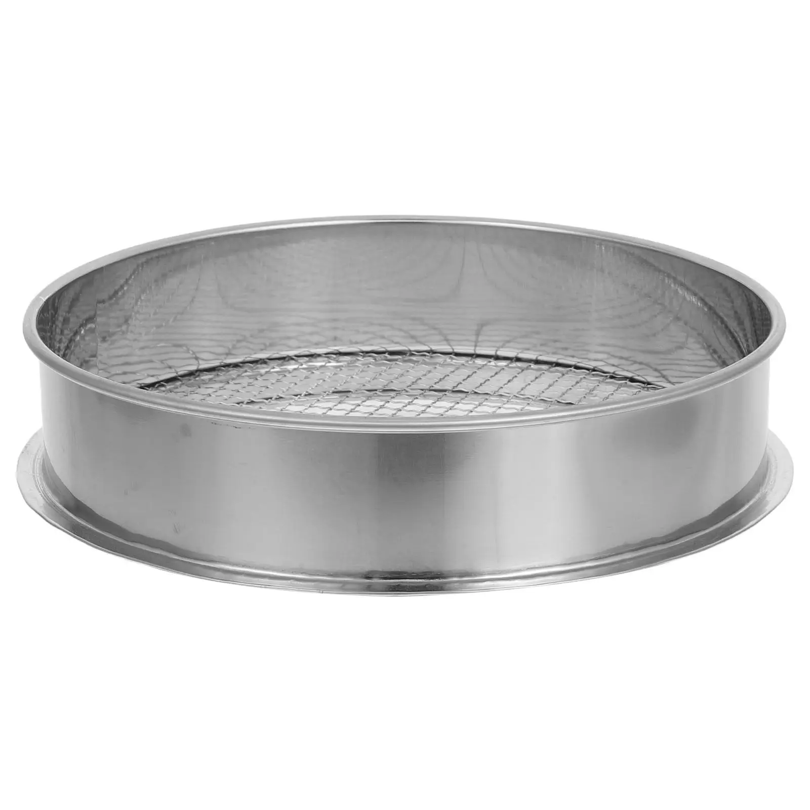 Stainless Steel Garden Sifter 6Mm Mesh Soil Sieve for Rock Sand Compost Screening Dirt Sifting Gardening Bonsai Flour Outdoor
