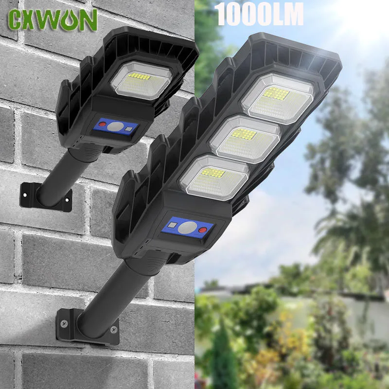 

LED Solar Lights Outdoor 30W 60W 90W Radar Sensor 2 Modes Wall Road Solar Lamp for Yard Fence Garden