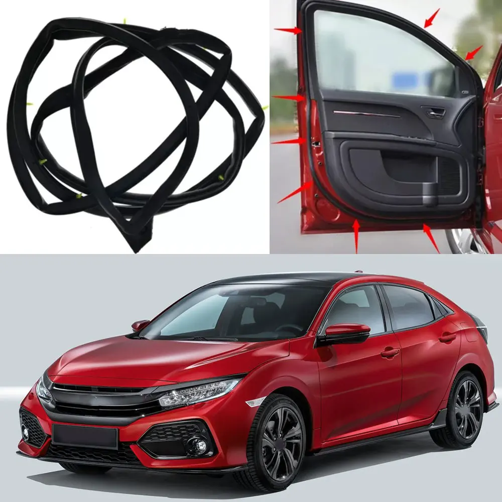 Car Door Weatherstrip Moulding Seal Strip Front Rear Left Right For Honda Civic 2006 2007 2008 2009 2010 2011 72350-SNE-A01