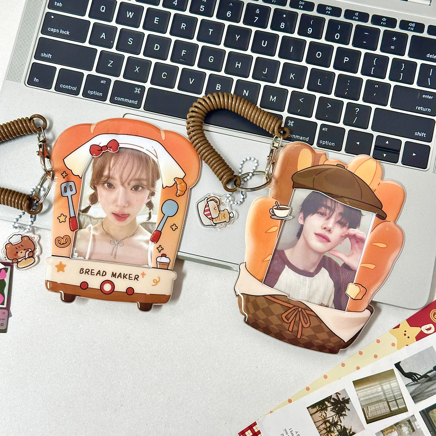 MINKYS لطيف الحيوان 3 بوصة الحليب الغذاء Kpop Photocard حامل صور حامل بطاقة حقيبة قلادة العودة إلى المدرسة القرطاسية