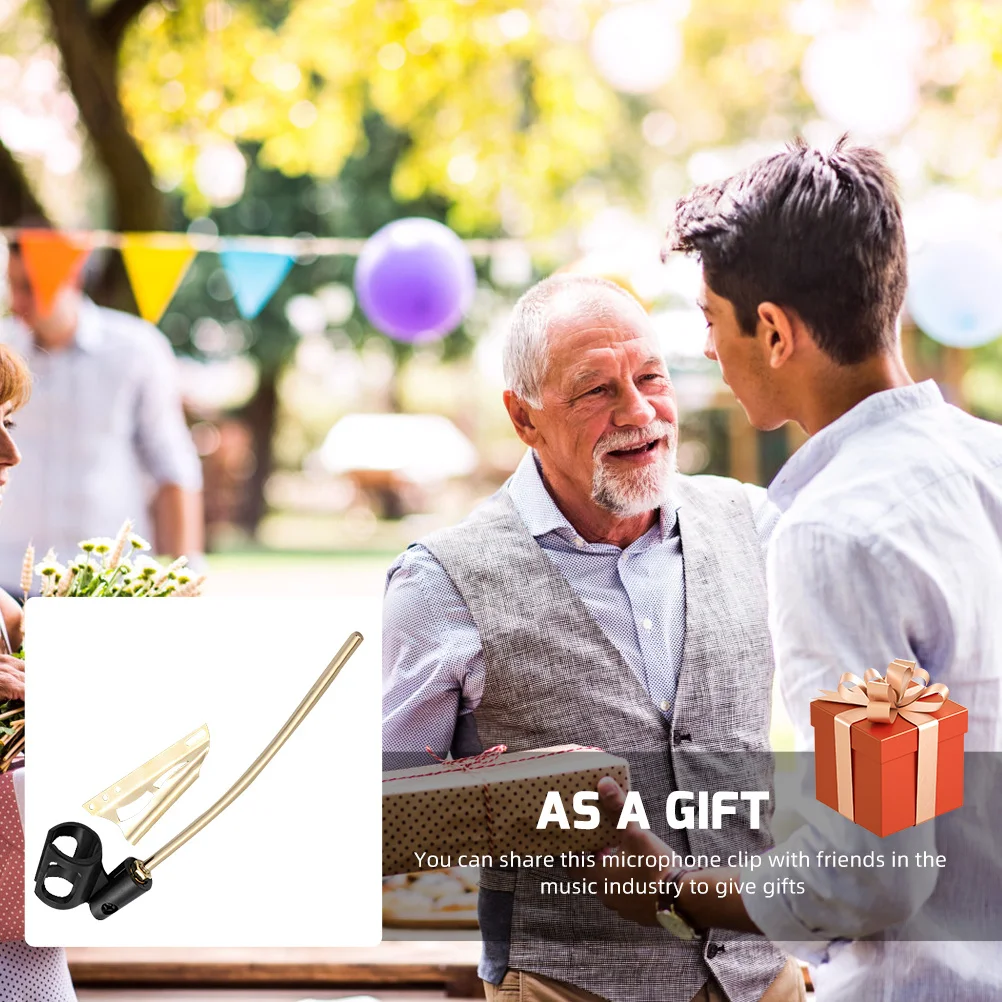1Set ABS Sax Mic حامل ميكروفون كليب قابل للتعديل دعم قوس للأداء استخدام ميكروفون كليب ABS Mic حامل