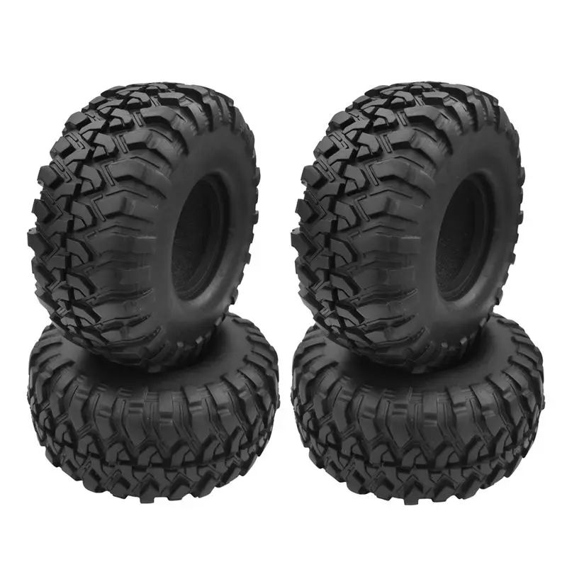 

CLCU 4PCS 118Mm 1.9 Rubber Tire Wheel Tyre For 1/10 RC Crawler Car Traxxas TRX4 D90 Axial SCX10 II III Wraith Redcat MST