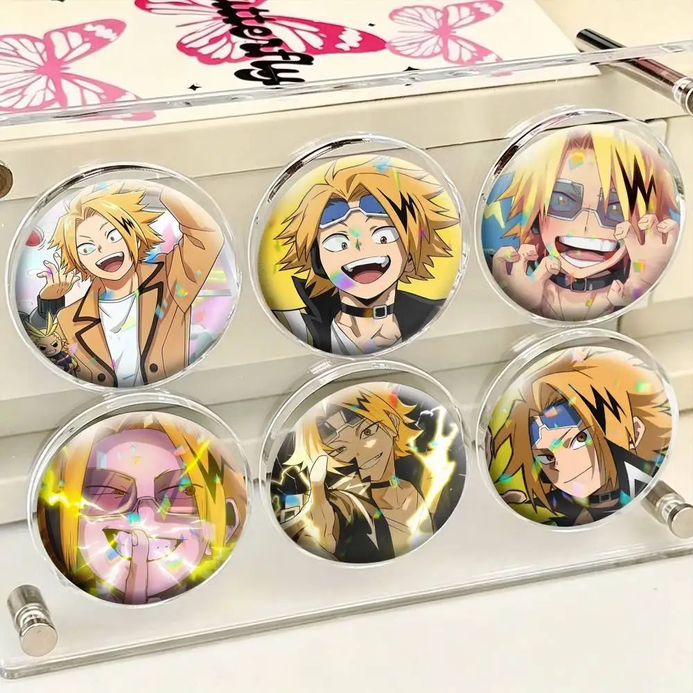 Denki Kaminari Cartoon  25 32 44 58 75mm Badges Personalized Round Brooches Pins Accessory Gift