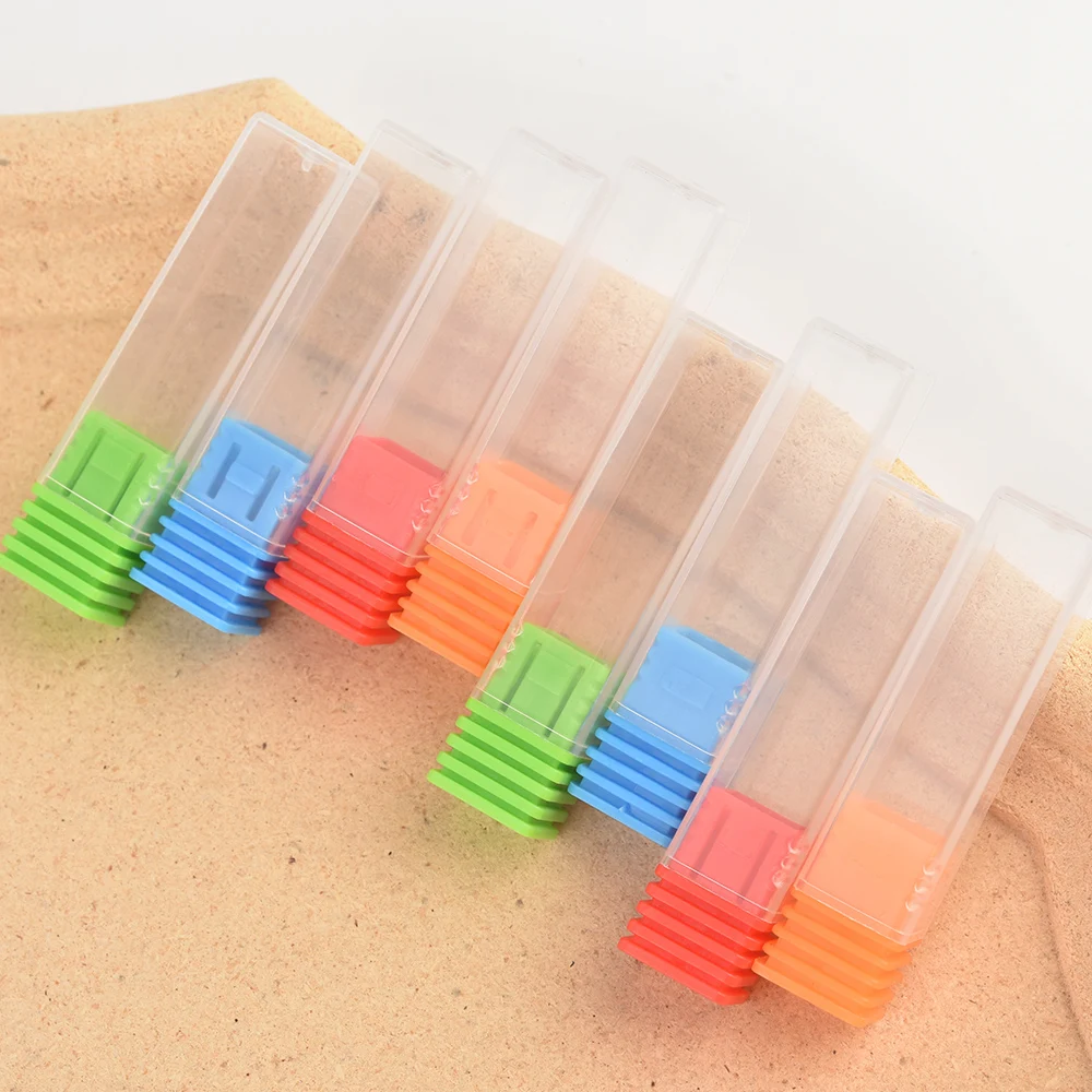 50/100Pcs Clear Nail Drill Bit Holder Storage Box Empty Container Milling Cutter Displayer Empty Box Acrylic Nail Accessory