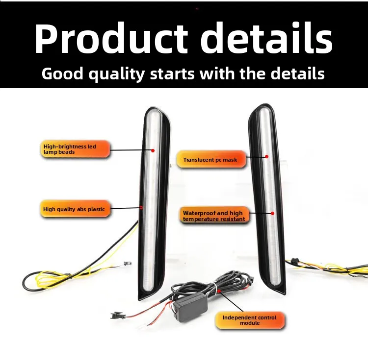 For Leapmotor C10 C16 2024 2025 Car Led Daytime Running Light Front Fog Lamp Led Flowing Turn Signal Modification Accessories detail image 3