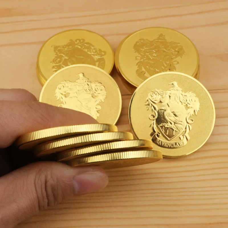 Harries Gringotts moneda de oro película periféricos Potters recuerdo Hogwarts insignia mundo mágico moneda Cosplay accesorios juguetes regalos para niños