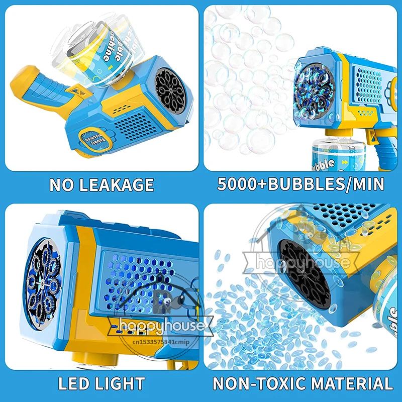 Astronauta automa máquina de bolhas para crianças arma bolha lançador foguete soprador bolha para crianças fabricante bolha sabão brinquedos verão