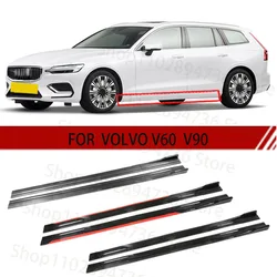 FOR VOLVO V60 V90 2M Car Side Skirt Extension Plate Lip Separator Bumper 2.18M Racing Side Spoiler