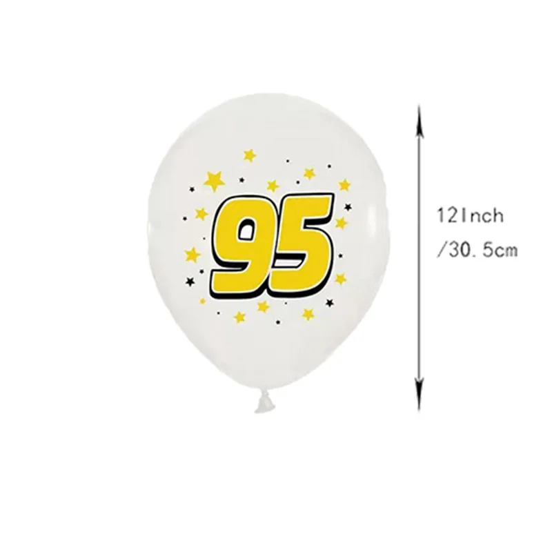 12pcs Disney Cars Cartoon McQueen Car-shaped Aluminum Film Balloon Cars Birthday Party Banquet Background  Party Decoration