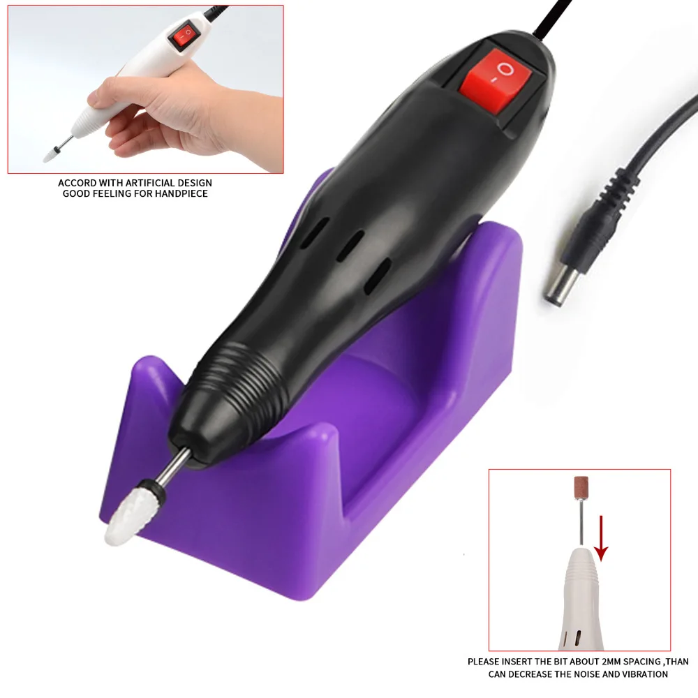 

20000RPM Electric Nail Drill Handle Pen Handpiece for Manicure Grinding Machine Decoration Portable Accessories Nail Art Tools