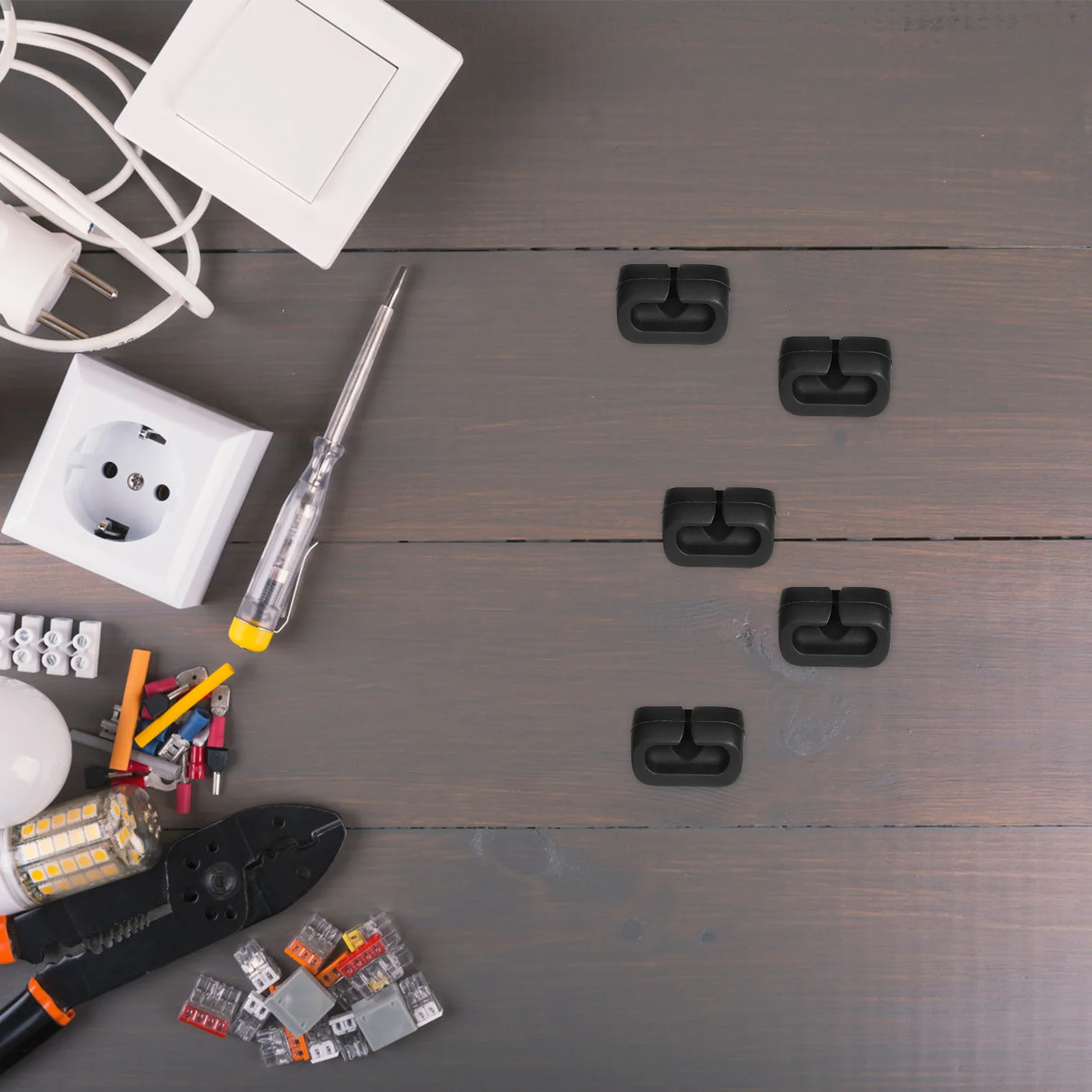 

12Pcs Adhesive Cable Clips Wire Holder Cord Organizer for Desk Office Desktop Fix Clamp Holders for Phone USB Charging